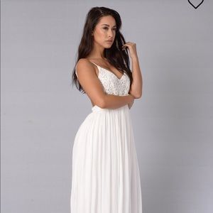 Fashion Nova white long dress